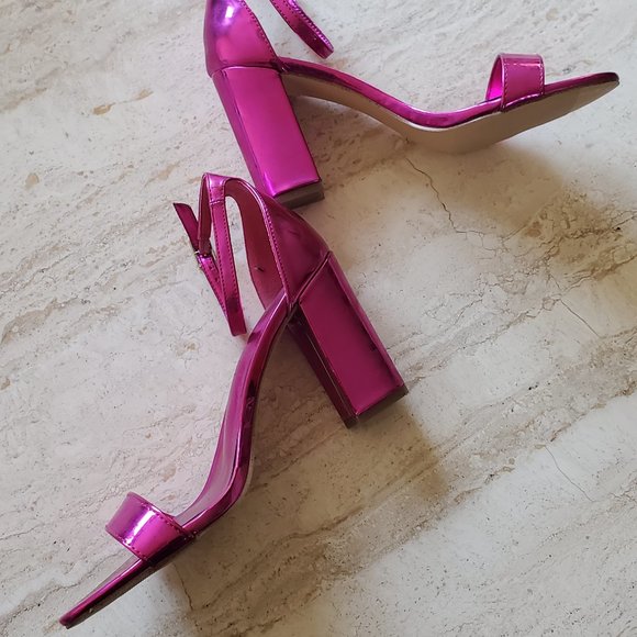 Metallic Pink Madden Girl Stiletto Heels - Picture 9 of 9